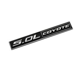1pcs 5.0L Coyote Emblem 3D Badge V8 Engine Trunk Decal Sticker Replacement for Mustang & F150 (Chrome/Black)