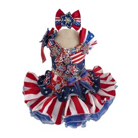 Jenniferwu Pageant Dress Toddler Baby Newborn Little Girl's Pageant Party Dress G535 Christmas Multi Color 5T