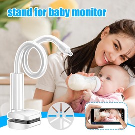 Baby Monitor Mount - Baby Monitor Crib Mount - Long Arm Bracket Flexible Clip Clamp for Nursery Cot Kitchen Shelf Bathroom Furniture
