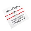 Mother and Daughter Card with Compass Wish Bracelets Set for