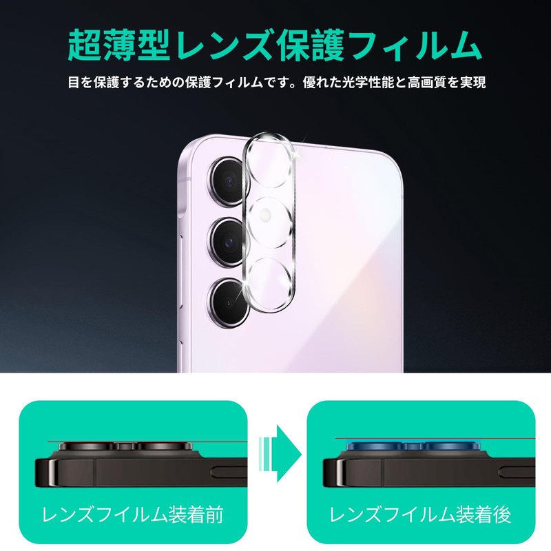 (Set of 3) Compatible with Galaxy A55 5G Camera Protection,