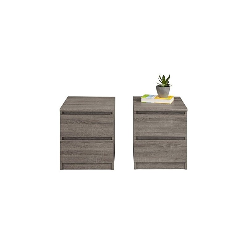Pemberly Row 2 Drawer Nightstand in Truffle Gray