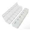 2 x Clear 7-Day Weekly Pill Box Organiser Box, 15