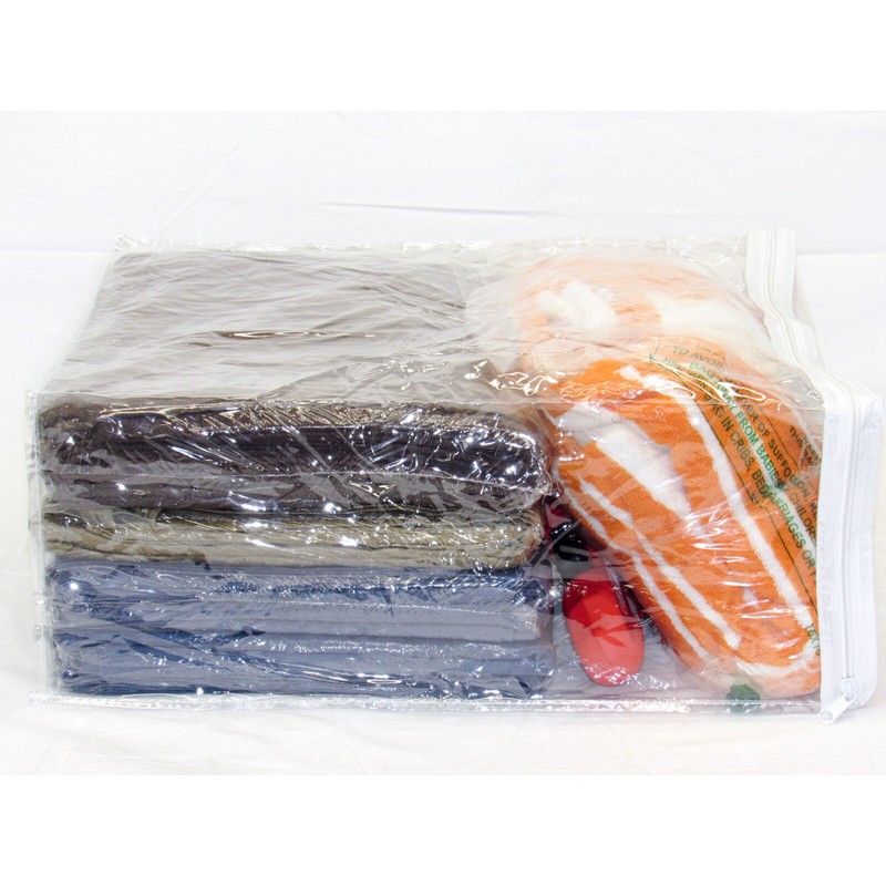Vinylpac 10-Pack Clear Vinyl Zippered Storage Bags 15 x 18