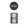 KitchenCraft INDSNPSALT Industrial Kitchen Galvanised Steel Vintage-Style Salt Shaker, 10