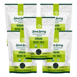 Alga Spirulina Máxima Orgánica Pack 5 Bolsas Con 500 Bolitas                                                                                          
