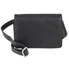 LEAS Travel-Line Belt Bag with Full Leather LEAS in Genuine Leather Black