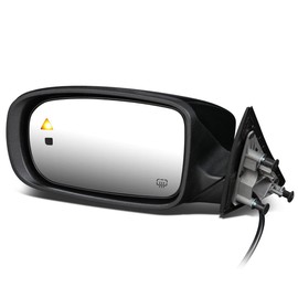 DNA Motoring OEM-MR-CH1320452 Left Side Power Adjustment Folding Heated Rear View Mirror w/Blind Spot Detection Compatible with 2011-2019 Charger