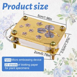 DGMI Micro Flower Press, Micro Flower Press, Children's Flower Press, Plant Press, Metal Plant Press, DIY Craft Set, Gift for Arts and Crafts Lovers (Taraxacum Mongolicum)