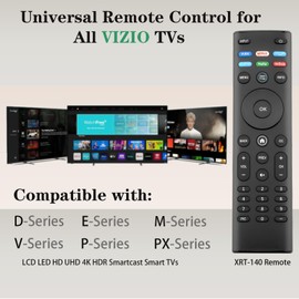 Luyeper Replacement Remote Control for Vizio Smart TV (XRT140), Compatible with E/V/M/D/P/PX Series LED LCD HD 4K UHD HDR Smart TVs
