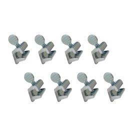 QCAA Single Small Sliding Window Security Lock, Aluminum, Silver, 8 Pack, Made in Taiwan