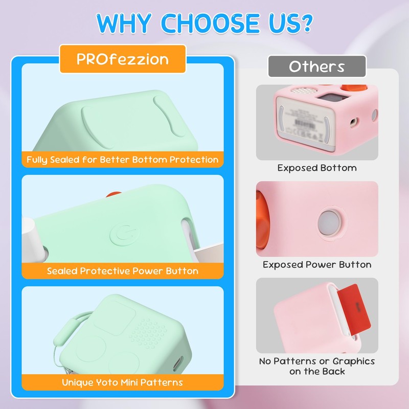 PROfezzion Silicone Case for Yoto Mini Player, Yoto Mini Jacket