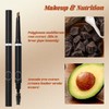 Dual-Ended Design Eyebrow Pencil with Diamond-Shaped Tip, Waterproof, Smudge-Proof for