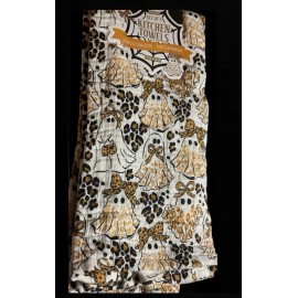 ENVOGUE Kitchen Towels (3) Ghost Leopard Print Ultra Soft 100% COTTON GAUZE NIP