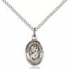 Bliss Sterling Silver Saint Christopher Medal Pendant Necklace 18" Chain