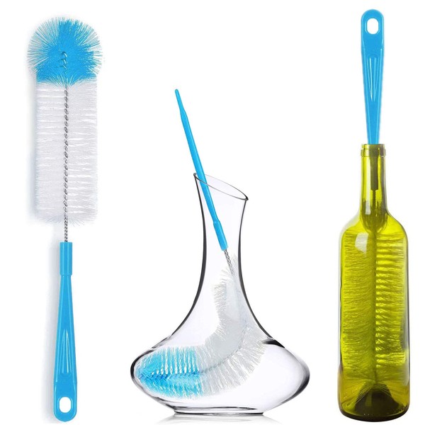 Bottle Brush Cleaner, Long Water Bottle Cleaning Brush 14-ihch X 2.5-inch Set of 3