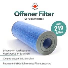 CANADIAN SPA CO. Open Filter for Yukon Hot Tub, Filter Size: 230x125x55mm, Hot Tub Filter, Antimicrobial, Replacement Filter, Water Purification, Hot Tub