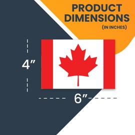 Magnet Me Up Canada Canadian Flag Car Magnet Decal, 4x6 Inches, 2 Pack, Red, White, Waterproof, Heavy Duty Automotive Magnet for Car Truck SUV