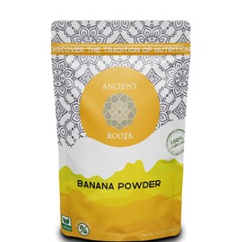 Ancient Roots Banana Powder - 100% Pure & Natural, Non-GMO, Gluten-Free, No Sugar Added, 10.5 ounces (75 servings)