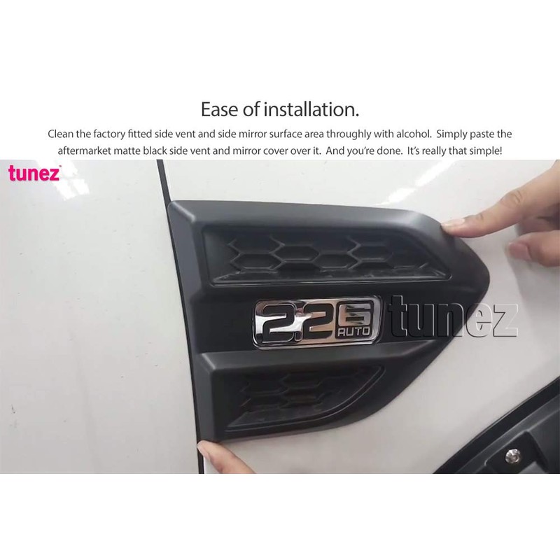 tunez® Matte Black Side Protector for Ventilation Cover Compatible with