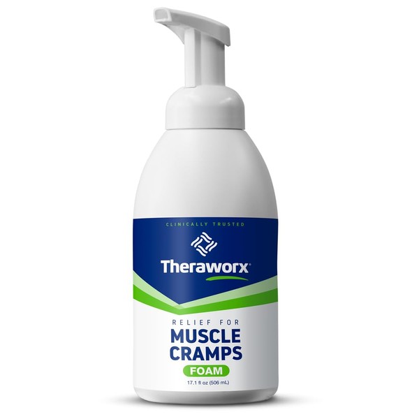Theraworx Relief for Muscle Cramps Foam Fast-Acting Muscle Spasm, Leg Soreness with Magnesium Sulfate - 17.1 oz - 1 Count