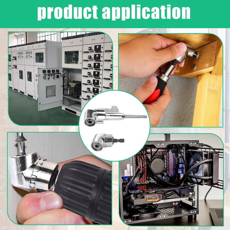 2 PCS 90 Degree Right Angle Drill Attachment Set, 105