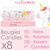ScrapCooking 5033 - Set di 8 Candele a Forma di