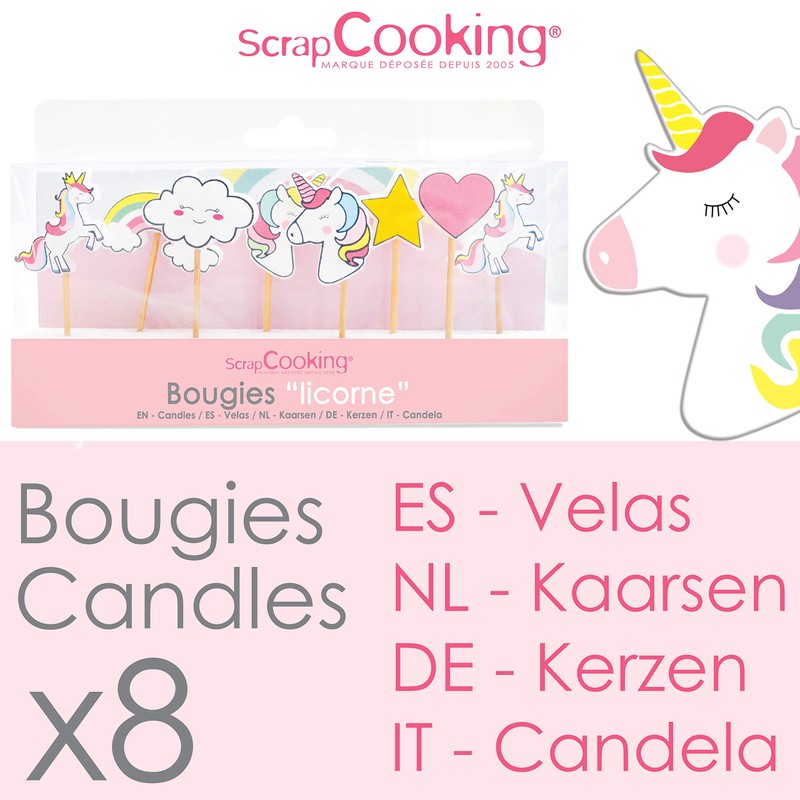 ScrapCooking 5033 - Set di 8 Candele a Forma di