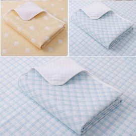 Elderly bed waterproof pad sheet anti-pollution 120x200cm mat adult shoes 120x200cm/blue check