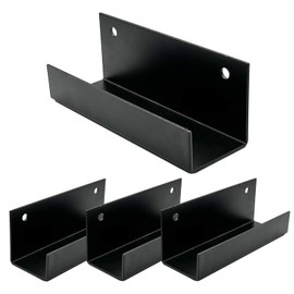 4Pcs Wall Tile Hanger Bracket, 5" x1⅞x1¾ Tile Hanger Cold Rolled Steel Ladder Wall U Brackets,Heavy Duty Billboard Holder Brackets Concealed Joist Hanger（Black ,Thickness 2.1mm,1½" Inner Width ）