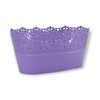 DARO DEKO Metal Flower Pot Bowl Purple 11 x 23