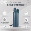 Abjoki Stainless Steel Drinking Bottle "Infinity" 1,200 ml, Dark Blue,