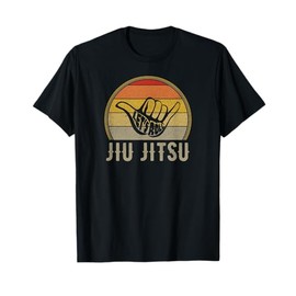 Let's Roll Jiu Jitsu Hand Vintage Sunset Funny Martial Arts T-Shirt