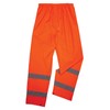 Ergodyne Standard Class E Lightweight Hi-Vis Rain Pants, Orange, Small