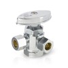 EFIELD Dual Compression Outlet Multi-Turn Angle Stop Valve,1/2" Fip Iron