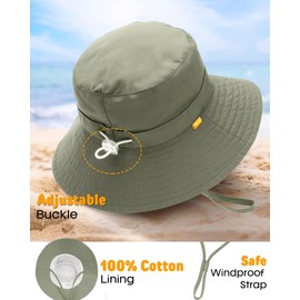 FURTALK Baby Sun Hat Smile Face Toddler Boys Girls Bucket Hat for Kids 0-5 Years