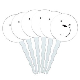 GRAPHICS & MORE We Bare Bears Ice Bear Cupcake Picks Toppers Decoration Set of 6