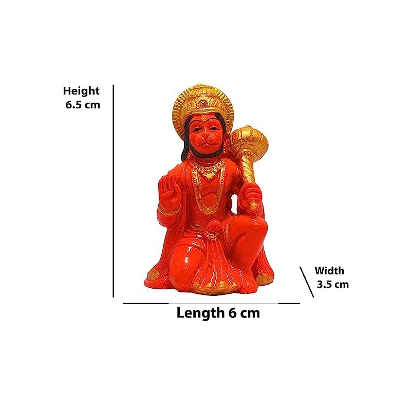 Imagine Mart Hanuman Murti Bajrang Bali Ashirwad Idol Metal Statue