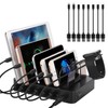 PRITEK Charging Station with 8pcs Short Charge Cables, 60W 6