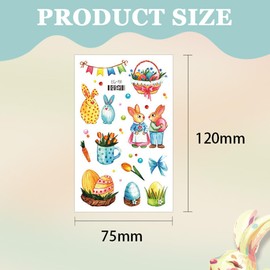 Ostern Tattoo Kinder Set, Ostern Deko Kindergeburtstag Tattoos Kinder, Kinder Tattoo Mädchen, Temporäre Tattoos Ostern Aufkleber, Kindertattoos Wasserdichten, Kindergeburtstag Party Mitgebsel