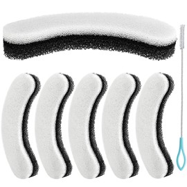 Acmerota Pack of 6 Cat Water Fountain Filters for NPET WF050 & WF100 1.5L Cat Fountain, Arc Sponge Filters for Cat Water Dispenser, Washable Replacement Filters with Triple Filtration System