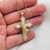 Eseres Gold Cross Necklace Crucifix Pendant Necklaces Oil Dripping Cross