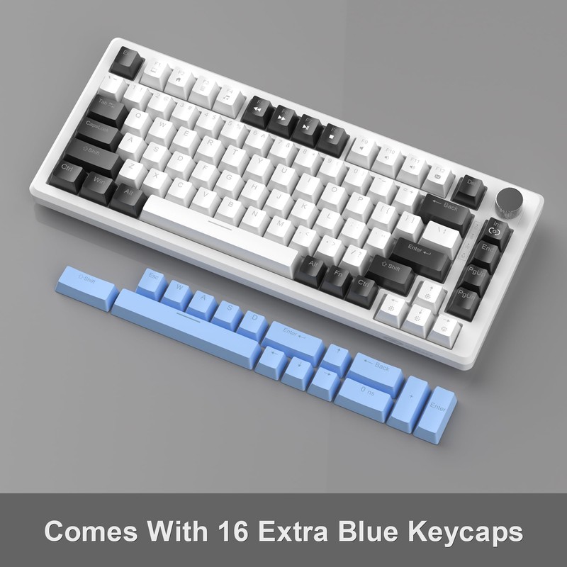 MageGee 75% Mechanical Gaming Keyboard, Compact Blue Backlit Wired Gaming
