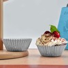 200 Pcs Silver Foil Cupcake Liners Standard Baking Cups Muffin