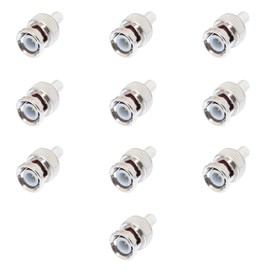 Lumenzi 21 AWG Center Pin BNC Male Crimp Connector for RG59 & RG62 PVC Coaxial Cables – Reliable Fit – 10 Pcs Pack