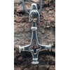 Kiss of Leather Wolf Cross Pendant Stainless Steel with Curb