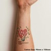 'Sweetheart’s Colorful Heartline' Temporary Tattoo - Water Resistant, Skin-Safe, Non-Toxic