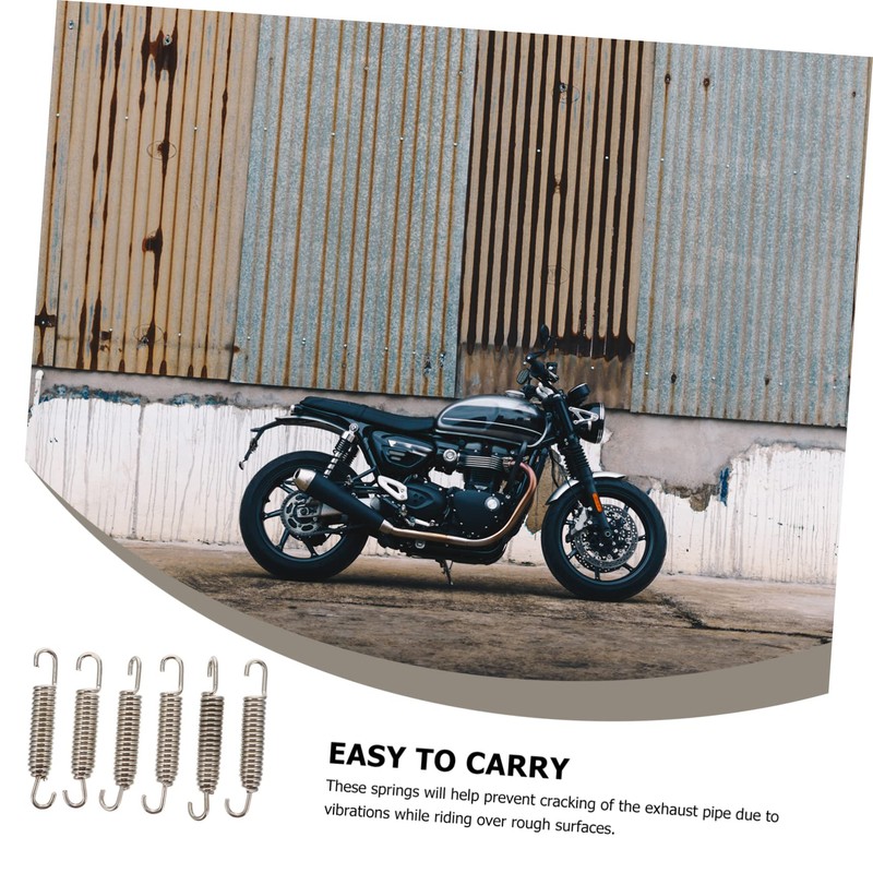 NOLITOY 6pcs Exhaust System Springs Fully Rotatable Rustproof Tension Springs
