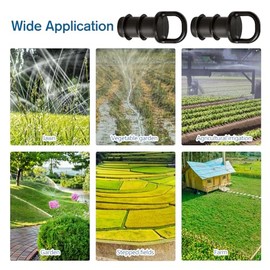 VooGenzek VooGenzek 40 PCS 16mm Drip Irrigation Fittings, Irrigation Fittings End Plugs, End Plugs for 16 mm Drip Hose Adapter, Barbed End Plug Connectors, for Garden Irrigation Systems