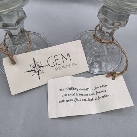 Mason Jar Redneck Hillbilly Wine Glasses Drink Jar on Stem w/Lids Lot of x2